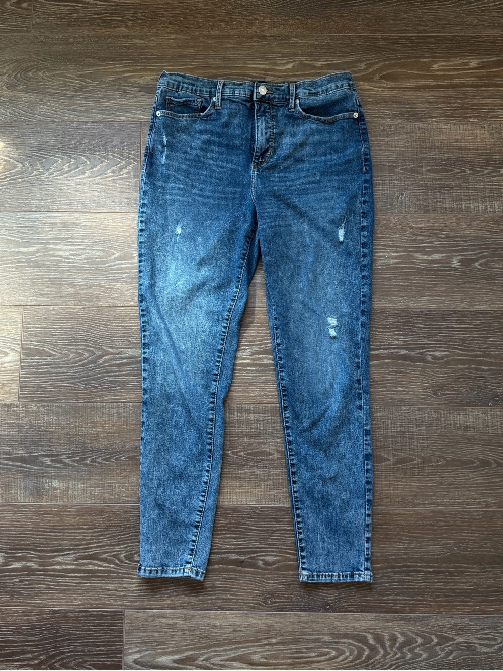 Banana Republic-Women's mid-Rise light Distressed Jeans